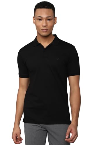 Allen Solly Men's Cotton Solid Regular Fit T-Shirt - Image 2