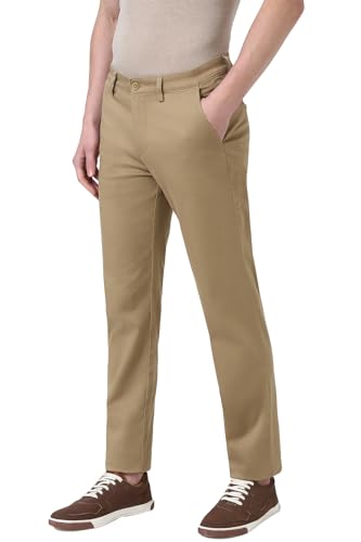 Peter England Men Mid Rise Slim Casual Pants - Image 3