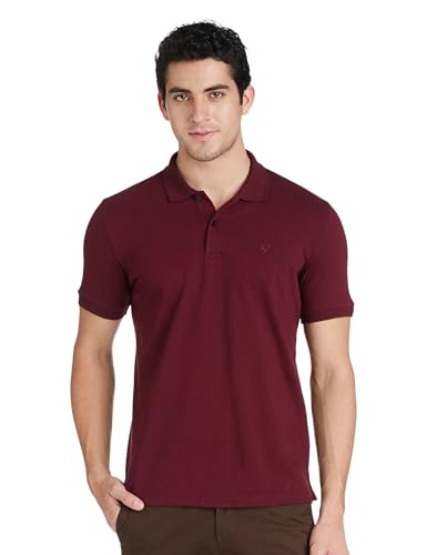 Allen Solly Men Polycotton Regular Fit Textured Jacquard Polo - Image 2