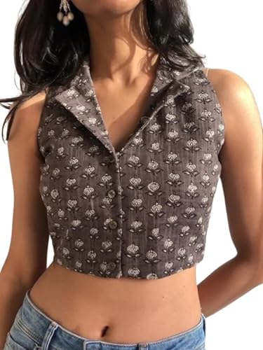 Leriya Fashion Sleeveless Tops for Women | Casual Tops for Women | Crop Tops for Women | Korean Tops - Authentic Leriya Clothing | UrbanThreads - Image 2