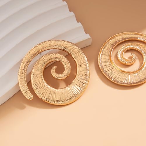 Shining Diva Boho Hollow Spiral Snail Stud Earrings Women - Image 5