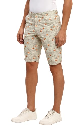 Allen Solly Men Green Print Slim Shorts - Image 3