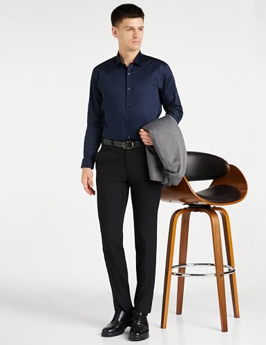 Van Heusen Men's Cotton Solid Slim Fit Shirt - Authentic Van Clothing | UrbanThreads - Image 4