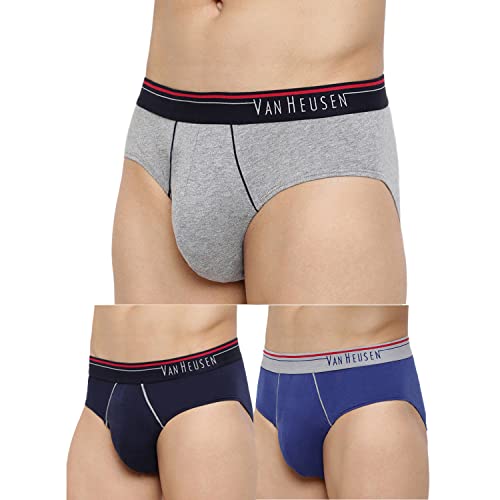Van Heusen Men's Cotton Solid Anti Bacterial Brief Pack of 3 - Image 2