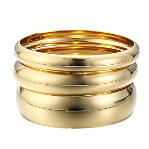 UrbanThreads Gold Plated Kada Bangle Set of 3 - Image 2