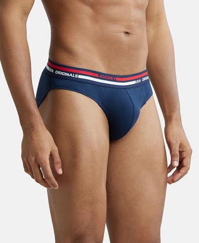 Jockey Men's Super Combed Cotton Solid Brief Ultrasoft Waistband - Image 3