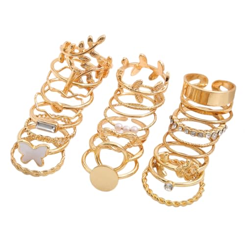 Shining Diva Set of 24 Gold Plated Rings for Women and Girls - Image 2