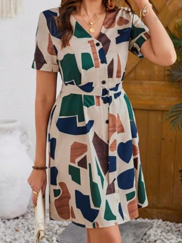 Leriya Fashion Summer Dress for Women | Short One Piece A-Line Midi Dress | Lightweight Vacation Wea - Authentic Leriya Clothing | UrbanThreads - Image 5