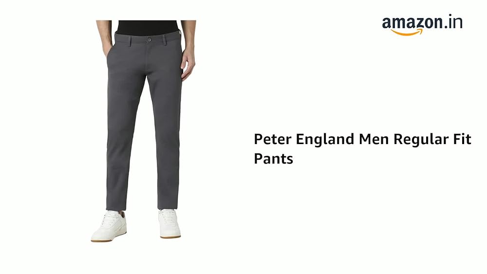 Peter England Men Mid Rise Skinny Fit Casual Trouser Chinos - Image 3