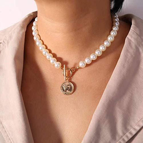 UrbanThreads Golden Pearl Pendant Necklace Women's Jewelry - Image 4