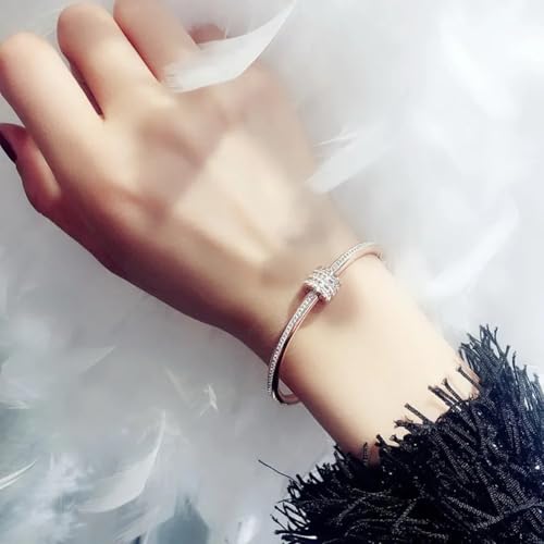 Shining Diva 18K Gold Plated Stainless Steel Crystal Bracelet - Image 5