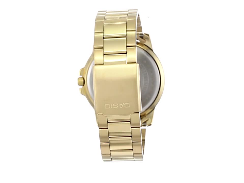 Casio Enticer Gold & Black Watch for Men - Image 5