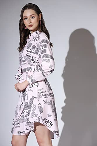 Leriya Fashion Western Dress for Women | Rayon Paper Printed Dresses with Belt | Collared Neck on Bu - Authentic Leriya Clothing | UrbanThreads - Image 5