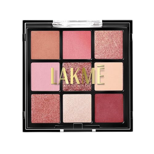 Lakmé 9-in-1 Eyeshadow BlushBloom Palette Matte Shimmer Metallic - Image 2