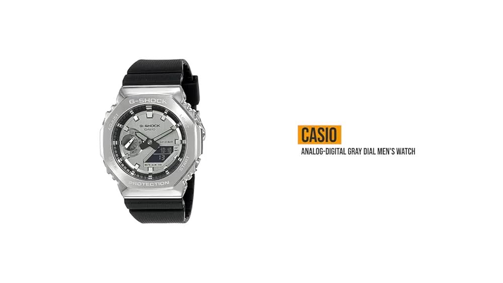 Casio G-Shock GM-2100-1ADR Silver Analog-Digital Men's Watch - Image 3