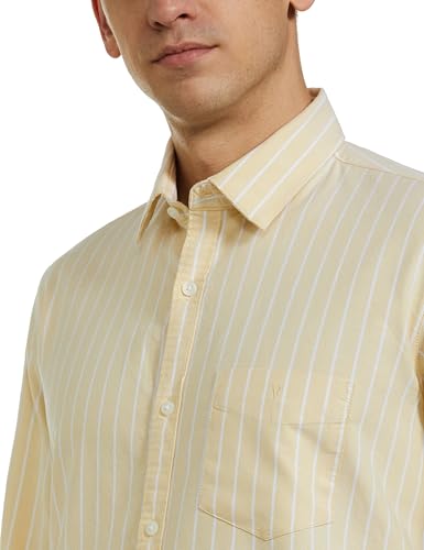 Van Heusen Men Cotton Modern Fit Casual Oxford Stripes Shirt - Image 5