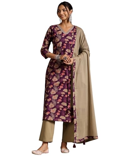 Libas Printed Cotton Kurta Set with Dupatta - UrbanThreads.in - Image 2