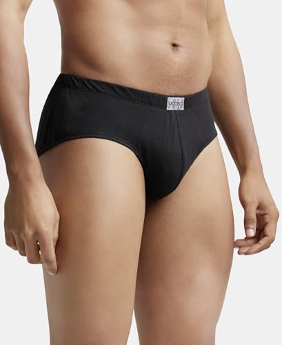 Jockey Men's Super Combed Cotton Solid Poco Brief Pack of 3 - Image 4