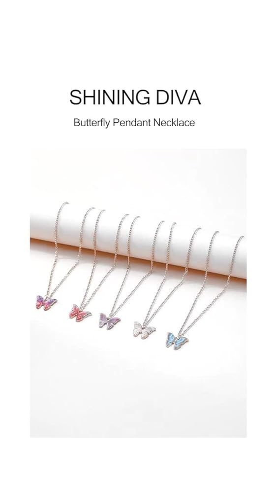 Shining Diva Butterfly Jewellery Necklace Set for Women - Image 3