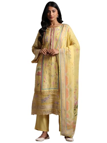 Elegant Silk Blend Kurta Set | Libas - UrbanThreads.in - Image 2