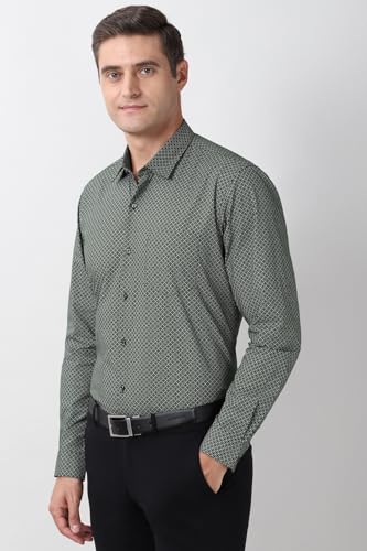 Peter England Men's Formal Shirt Cotton Full Sleeves Regular Fit - Image 3