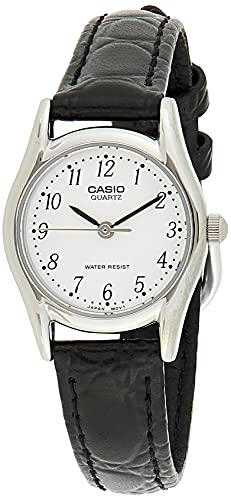 Casio Women's Dress Analog Watch LTP1094E7B White Dial Black Band - Image 2