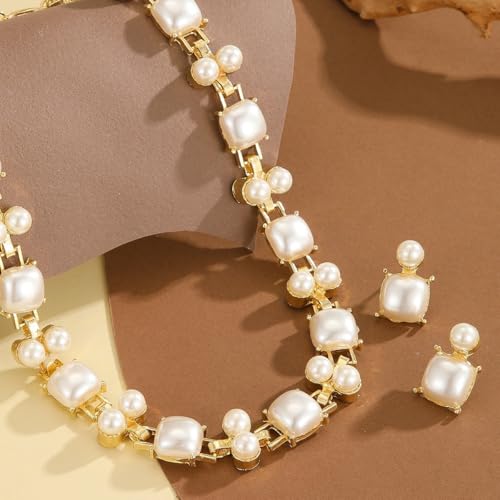 Shining Diva Fancy Pearl Necklace Jewellery Set for Women - Image 4
