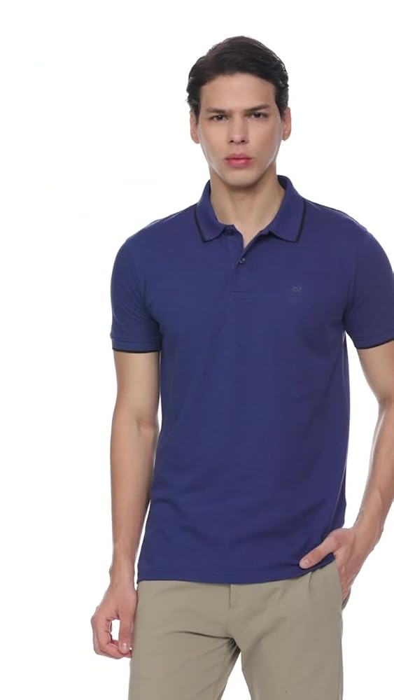 Peter England Men's Snug Fit Solid Polo T-Shirt - Image 3