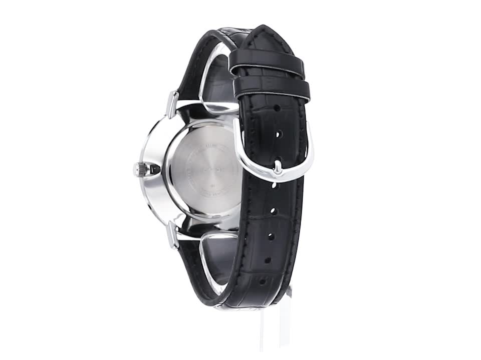 Casio Minimalist Black Leather Watch - Image 4