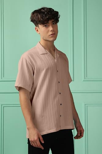 Urban Buccachi Men's Black Striped Shirt | Half Sleeve Polycotton Shirt for Men | Casual & Formal We - Authentic Urban Clothing | UrbanThreads - Image 3