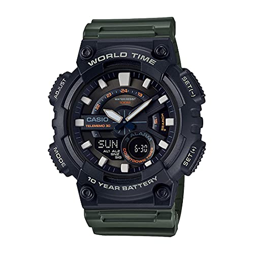Casio AEQ-110W-3AVDF Analog-Digital Men's Watch Black Dial - Image 2