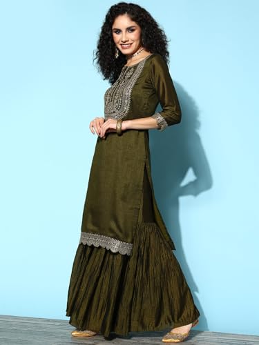 Libas Women's Silk Blend Kurta Sets - Authentic Libas Clothing | UrbanThreads - Image 4