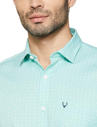 Allen Solly Men's 100% Cotton Slim Fit Dotted Casual Shirt - Image 5
