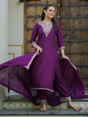 Burgundy Silk Blend Kurta Set | Festive Indian Suit - UrbanThreads.in - Image 4
