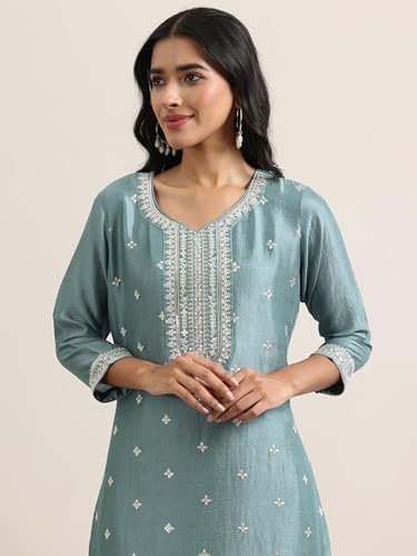 Libas Women's Silk Blend Kurta Set - Authentic Libas Clothing | UrbanThreads - Image 5