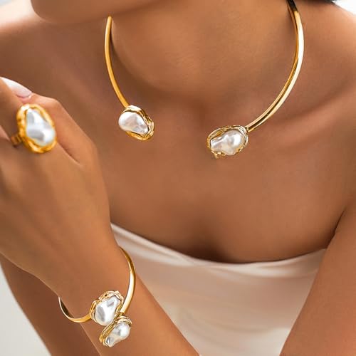 Shining Diva Fancy Bracelet Ring Necklace Set for Women - Image 3