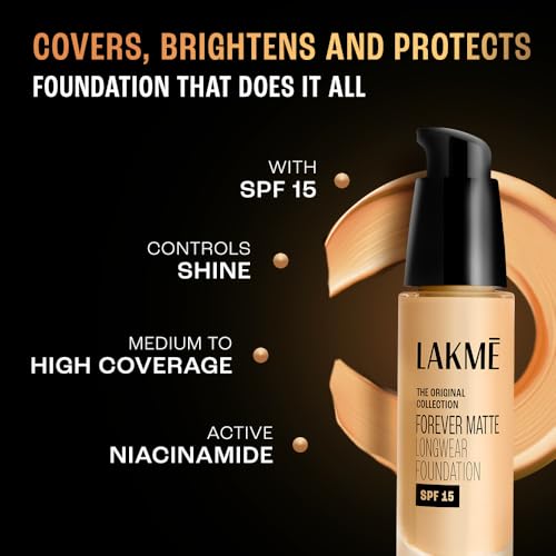 Lakme Forever Matte Longwear Foundation SPF 15 Niacinamide - Image 4