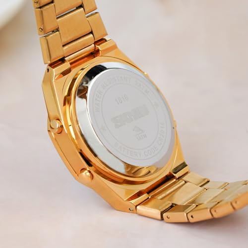 SKMEI Dual-Display Stainless Steel Watch - Image 5