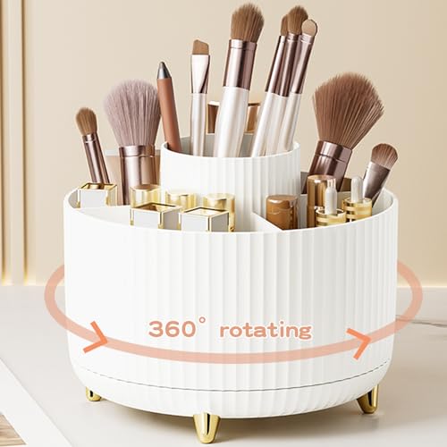 Zeinwap 360° Rotating Makeup Brush Holder Organizer - Image 2