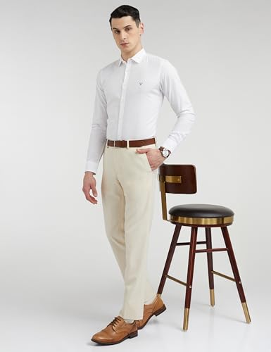 Allen Solly Men Cotton Plain Slim Fit Shirt - Image 5