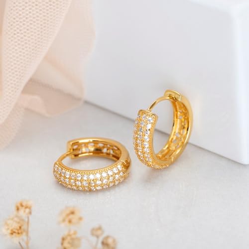 ZAVYA 925 Sterling Silver Cubic Zirconia Gold Plating Earrings - Image 5