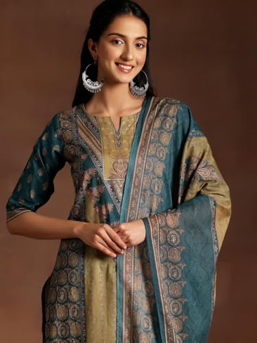 Libas Womens Printed Cotton Straight Kurta With Salwar and Dupatta - Authentic Libas Clothing | UrbanThreads - Image 5