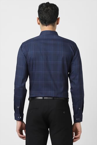 Van Heusen Men Polycotton Checkered Slim Fit Shirt - Authentic Van Clothing | UrbanThreads - Image 4