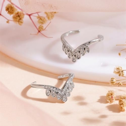 ZAVYA 925 Sterling Silver Rhodium Plated Toe-ring for Women - Image 5