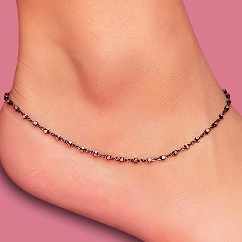 ZAVYA 925 Sterling Silver Anklet | Rhodium Plated Precious Cubic Zirconia Women Chain Anklet | Gifts - Authentic ZAVYA Fashion | UrbanThreads - Image 4