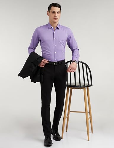 Peter England Men's Regular Fit Solid Shirt Cotton Rich - Image 5