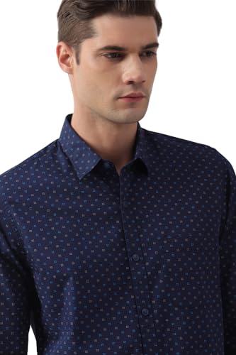 Peter England Men Cotton Printed Slim Fit Shirt - Image 5