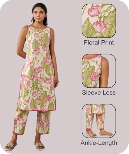 Leriya Fashion Women Rayon Kurta Sets | Floral Regular Kurta with Palazzo | Printed Straight Sleevel - Authentic Leriya Clothing | UrbanThreads - Image 5