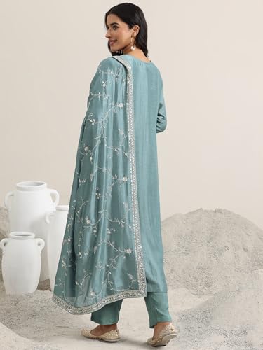 Libas Women's Silk Blend Kurta Set - Authentic Libas Clothing | UrbanThreads - Image 4