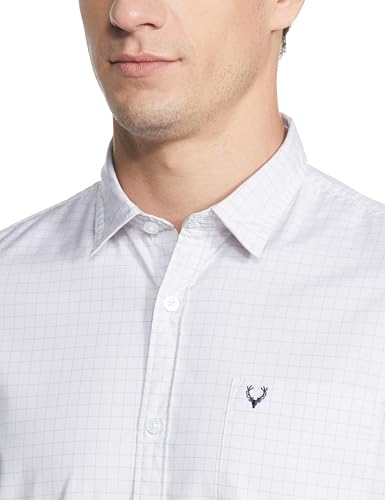 Allen Solly Men Cotton Blend Checkered Regular Fit Shirt - Image 4